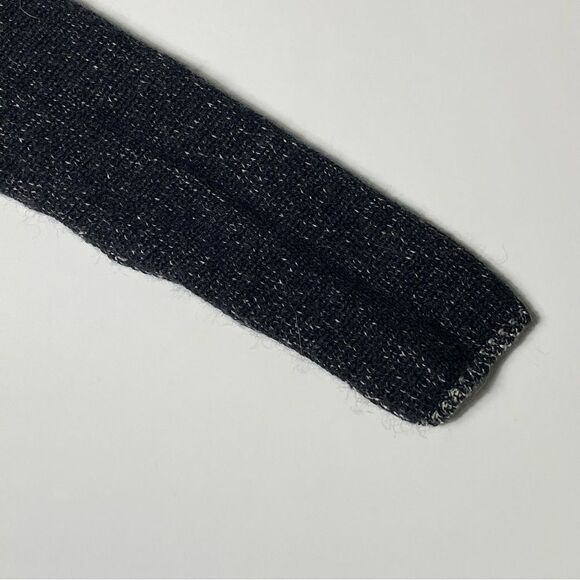 Cabi Black & Gray Shawl Collar Drapped Open Front Knit Cardigan Women's Medium - Picture 5 of 13